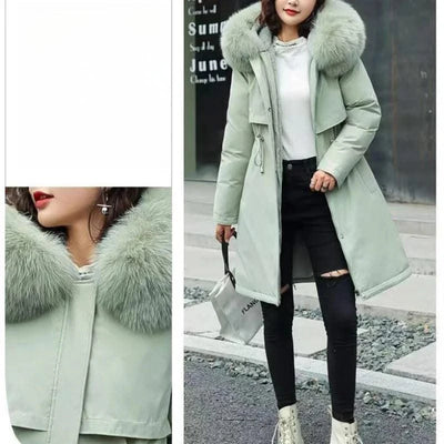 Women's Winter Hodded Fleece Padded Jacket Windbreaker Office Lady In Coats & Jackets Outerwear