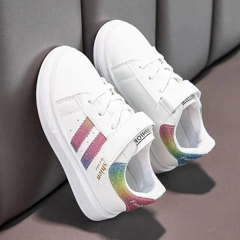 Children's Sports Shoes Non-slip New Tennis Shoes for Girls Fashion Boys Versatile Kids Causal School Running Sneakers Hook Loop