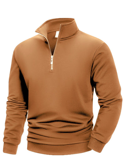 2025 Men Sweatshirts Spring Autumn Pullover Half Zipper Pullover for Male Hoody Outdoor Sweatshit Solid Color Stand Collar S-3XL