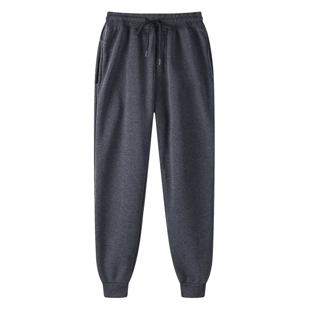Men's Athletic Trainning Joggers Casual Loose Fit Sweatpants Spring Fall Fleece Lined Pants Elastic Waist Drawstring Trousers