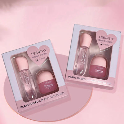 LEEINTO Plant Essence Lip Protection Set for Diminishing Lip Lines, Moisturizing Sleep, Moisturizing, and Repairing
