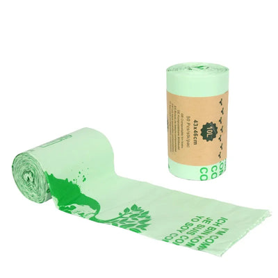 50PCS Biodegradable Pet Poop Bags 8L 10L Compostable Trash Liners for Kitchen Household Dog Cat Waste Eco-Friendly Garbage Bags