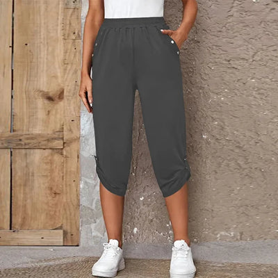 Trousers Ladies Summer New Fashion Comfort Leisure Capri Elastic Pants Women Joggers Sweatpants Basics