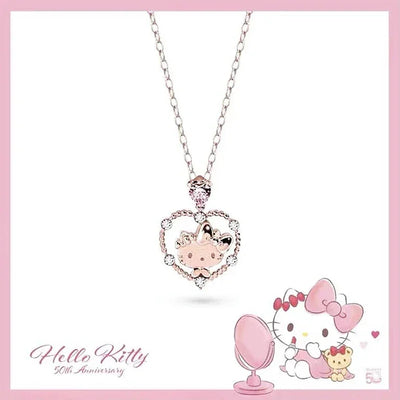 Sanrios Luxury Necklaces Anime Hellokitty Cinnamoroll Clavicle Chain Necklace for Women Jewelry Wedding Party Birthday Girl Gift