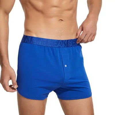 2024 Men's Cotton Jersey Boxer Short Loungewear Underwear Loose Fit Underpants Sleepwear Shorts Boxers for Men