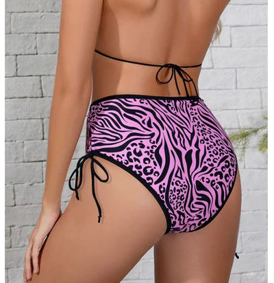 Period Swimsuit Bottom Swimming Women Bikini Bottom Women Solid Black Tie Side Leopard Panties Swimwear 2024New Period Underwear