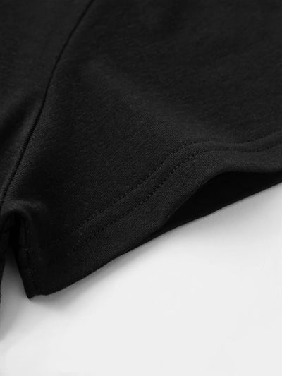 Women's Casual Crew Neck T-Shirt with White Bow Print Soft Polyester Fabric Medium Stretch All-Season Top Machine Washable