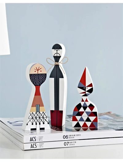 Home Decor Living Room Kawaii Accessory Sculptures & Figurines Character Shapes Adorable Wood Handcrafted Europe Household Items