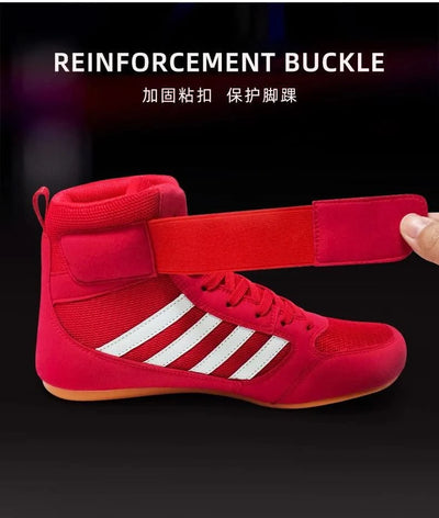 Boxing wrestling shoes children's adult training men women combat fighting Sanda high top shoes boots strength weightlifting gym