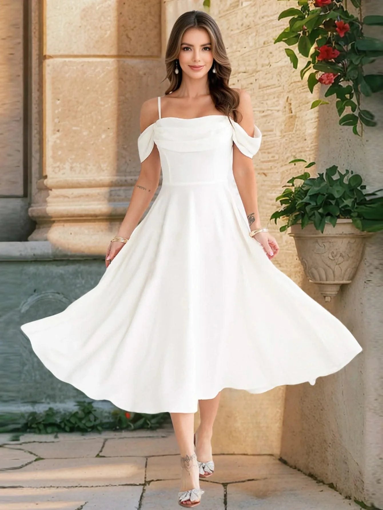 European and American Summer Dress for Women Clothing New Sexy Pleated Suspender Dresses 2025 Slim Temperament A-line Skirt