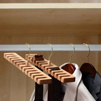 Tie Belt Hanger Wardrobe Closet Belts Scarf Hanging Organizer Rotating 12 Card Slots Storage Holder Rack Hook Bedroom Home Items