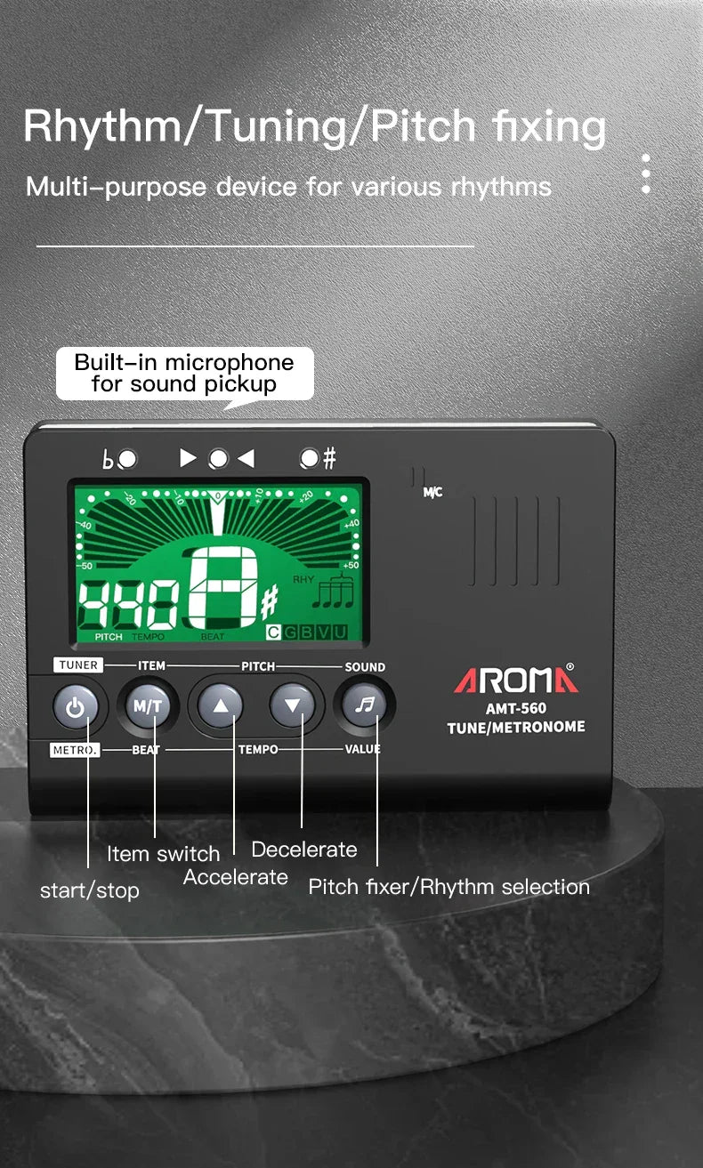 Metronome Tuner for All Instruments - Guitar, Bass, Violin, Ukulele, Trumpet, Chromatic, Clarinet, Flute  Tone Generator