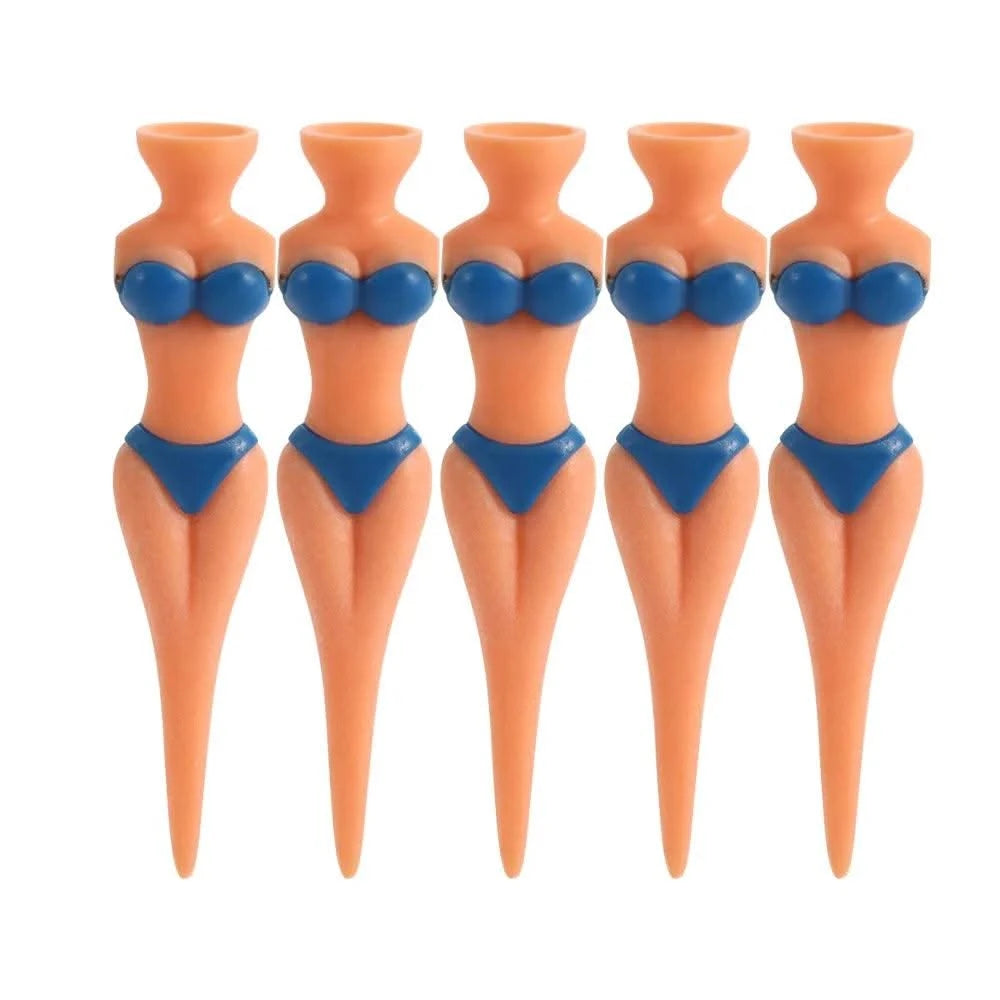 5 Pcs/Lot Women Ball Holder Lady Model Bikini Outdoor Golf Tees Golf Training Golf  Accessories Clubs Tee