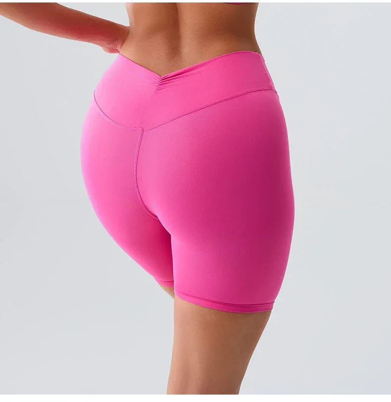Women Sports Biker Shorts Women High Waist Yoga Shorts Cycling Shorts Push Up Fitness Leggings Tummy Control Yoga Slim Shorts
