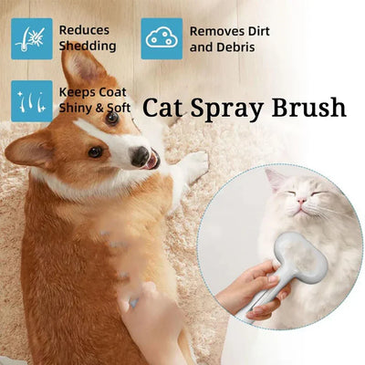 Dog Steam Grooming Brush Pet Spray Hair Removal Comb ABS Luxury Grooming Brush For Smooth Coat Pet 3 In 1 Groomer Steam