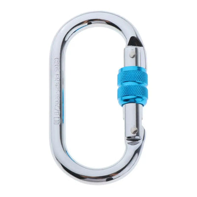 Climbing Carabiner, 25 Kn O-Shaped Strength Steel Screw Locking Carabiners for Hammock Climbing Hiking Yoga