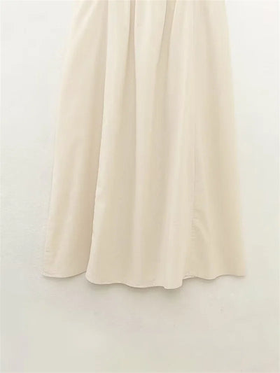 Women's Dresses New Summer 2025 Embroidered Decorative Midi Dress Sexy Suspenders Open Back Design Personality and fashion