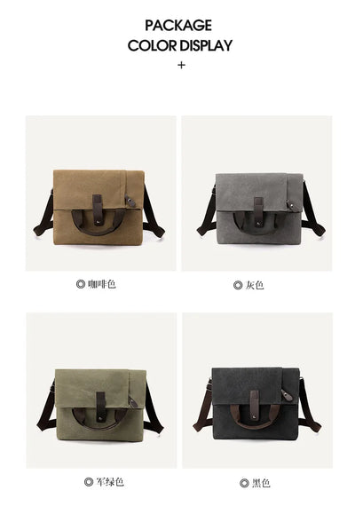 Men's Fashion Canvas Shoulder Bag Business Travel Crossbody bags Men Multifunctional Messenger Bags Briefcase Men Handbags Totes