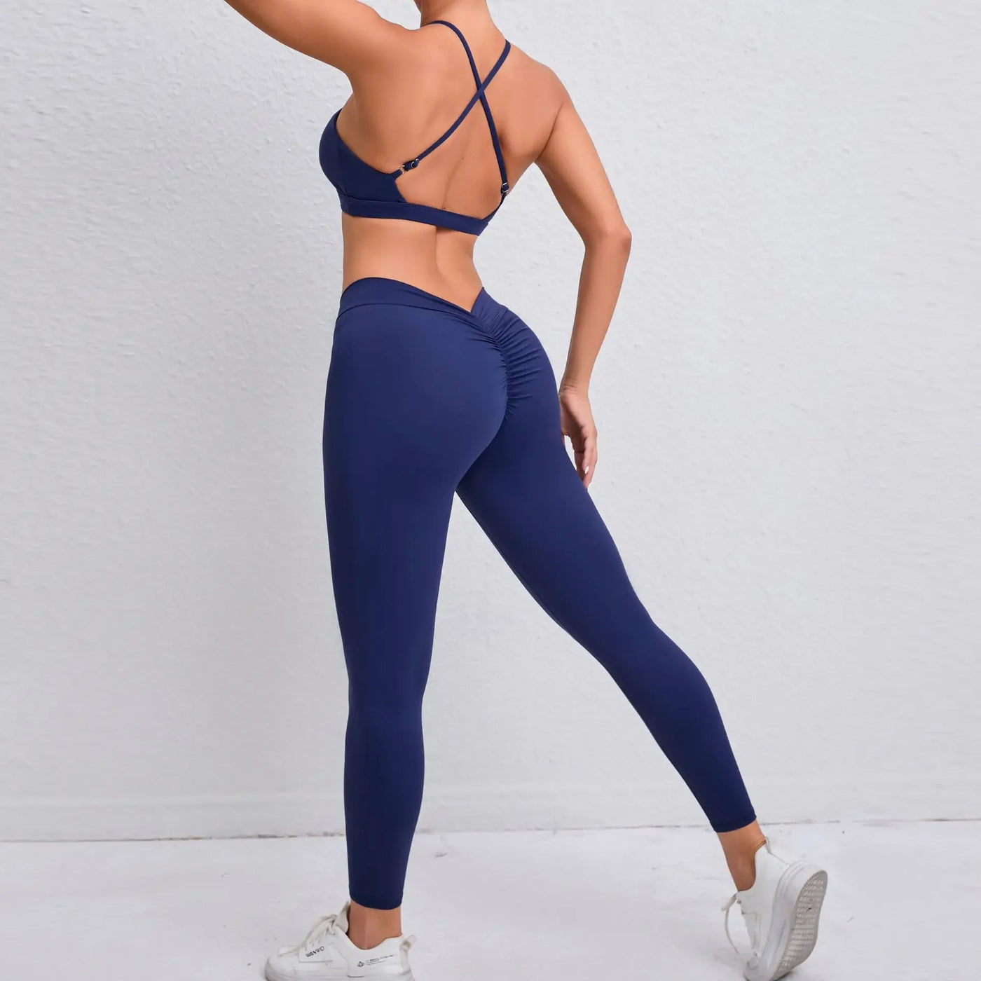 2PCS Athletic Wear Yoga Women's Tracksuit  Fitness Yoga Sets Sportswear Workout Bra+High Waist Leggings Gym Clothing Sports
