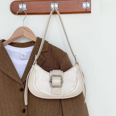 Fashion Handbags For Women Half-moon Leather Hasp lady Shoulder Crossbody Bag Luxury Designer Ladies Underarm Bags Hobo coffee
