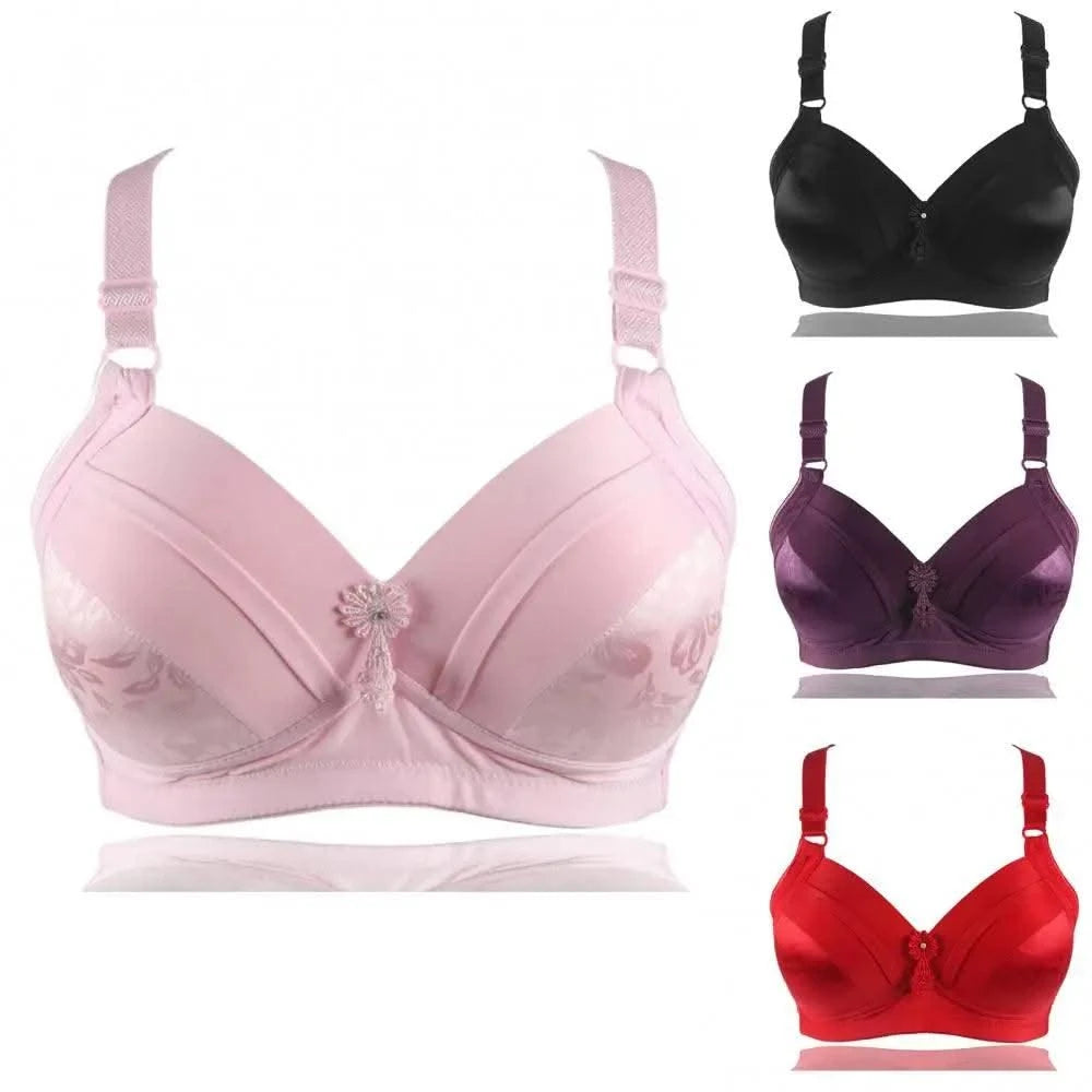 Women's Bra Top Sexy Wireless Floral Print Underwear