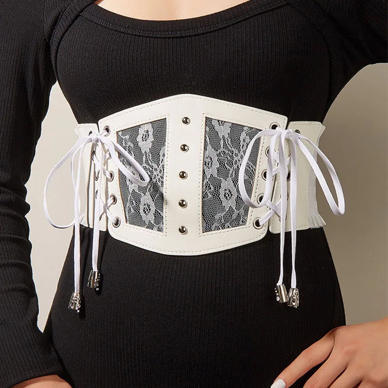 Women Corset Black Sexy Lace Girdle Underbust Waist Bandage Bustier Body Elastic Waistband Corset Mujer корсет женский