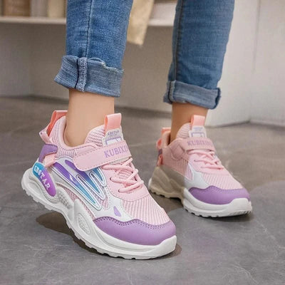 Children's Sports Shoes for Boys Girls Running Sneakers Air Mesh Fashion Classic Boys Casual Shoes Breathable White Blue Pink