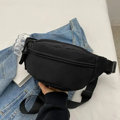 Half Moon Women's Chest Bag New Oxford Cloth Large Capacity Waist Bags Waterproof Multifunctional Running Belt Bags Sport