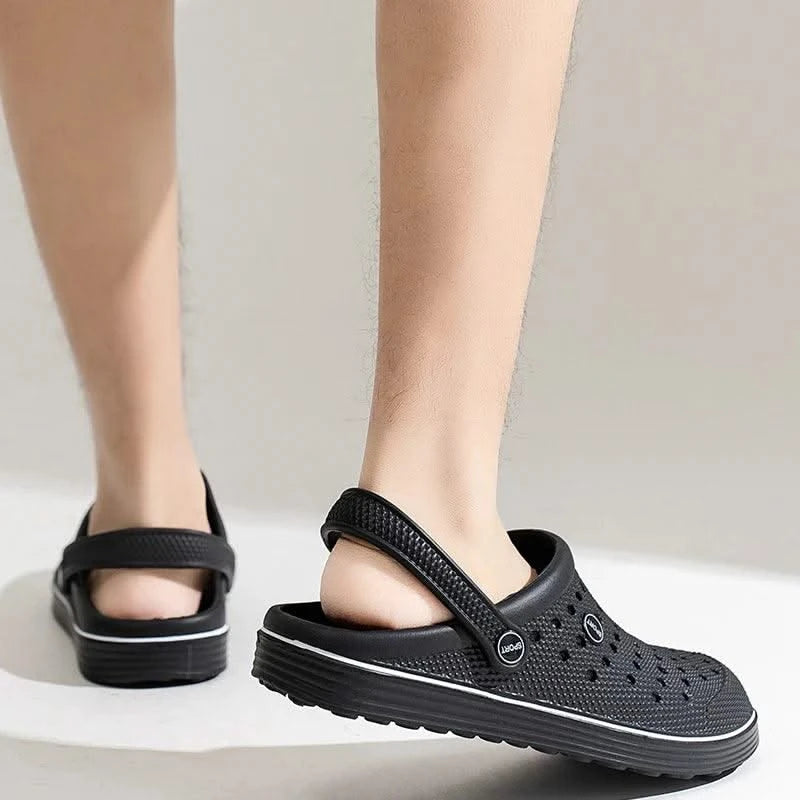 Men's Flat-Soled Clogs Are Breathable, Comfortable, Non-Slip, Wear-Resistant, Casual and Versatile, Daily Home Outing Work Shoes