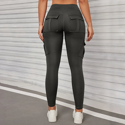 Pockets High Waist  Hip Lifting Women Leggings Casual Outdoors Running Pants Fitness Sports Activewear Pants