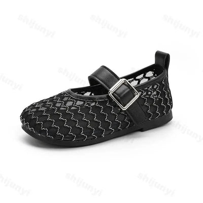 Hollow Weaving Breathable Non Slip Girls Flat Shoes For Children | Princess Shoes | Kids Fashion Sandals
