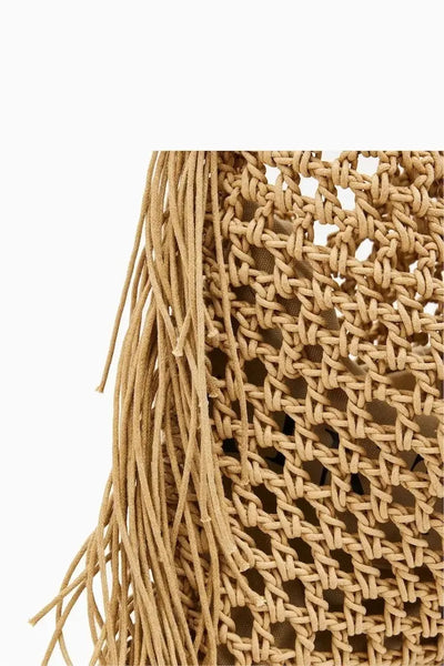 Designer Luxury Tote Bag Women 2025 New Large Capacity Bohemian Style Beach Bag Handmade Woven Hollow Out Tassel Shoulder Bag
