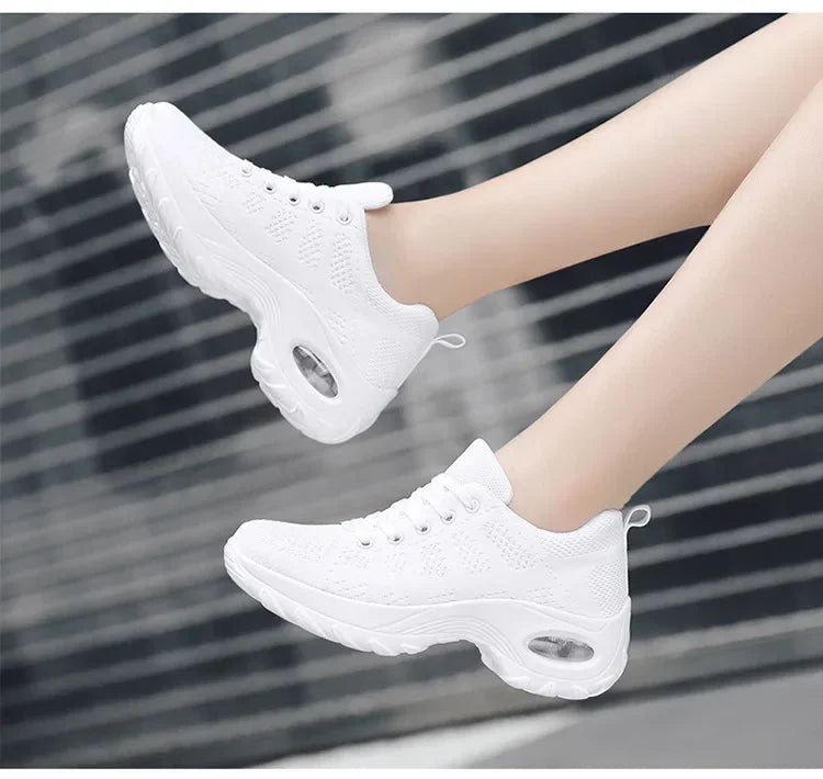 Woman Sneakers Fashion Casual Shoes Summer Air Cushion Mesh Female Shoes Comfortable Breathable Heightening Sneakers for Women