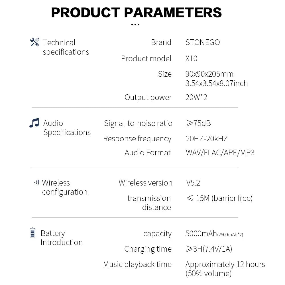 Wireless Bluetooth Speakers Portable Dual Speakers Punk Style LED Bass Diaphragm Sound TWS Speaker