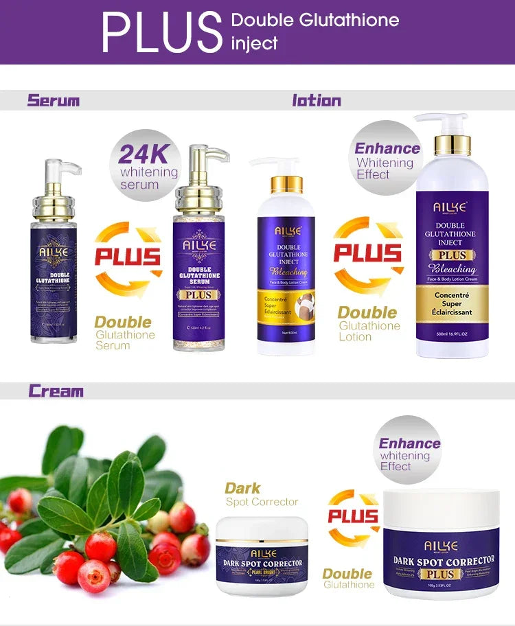 AILKE Premium Skin Lightening Cream - Dark Spot Corrector for Uneven Skin Tone - Face, Body, Underarm, Knees, Elbows, Knuckle