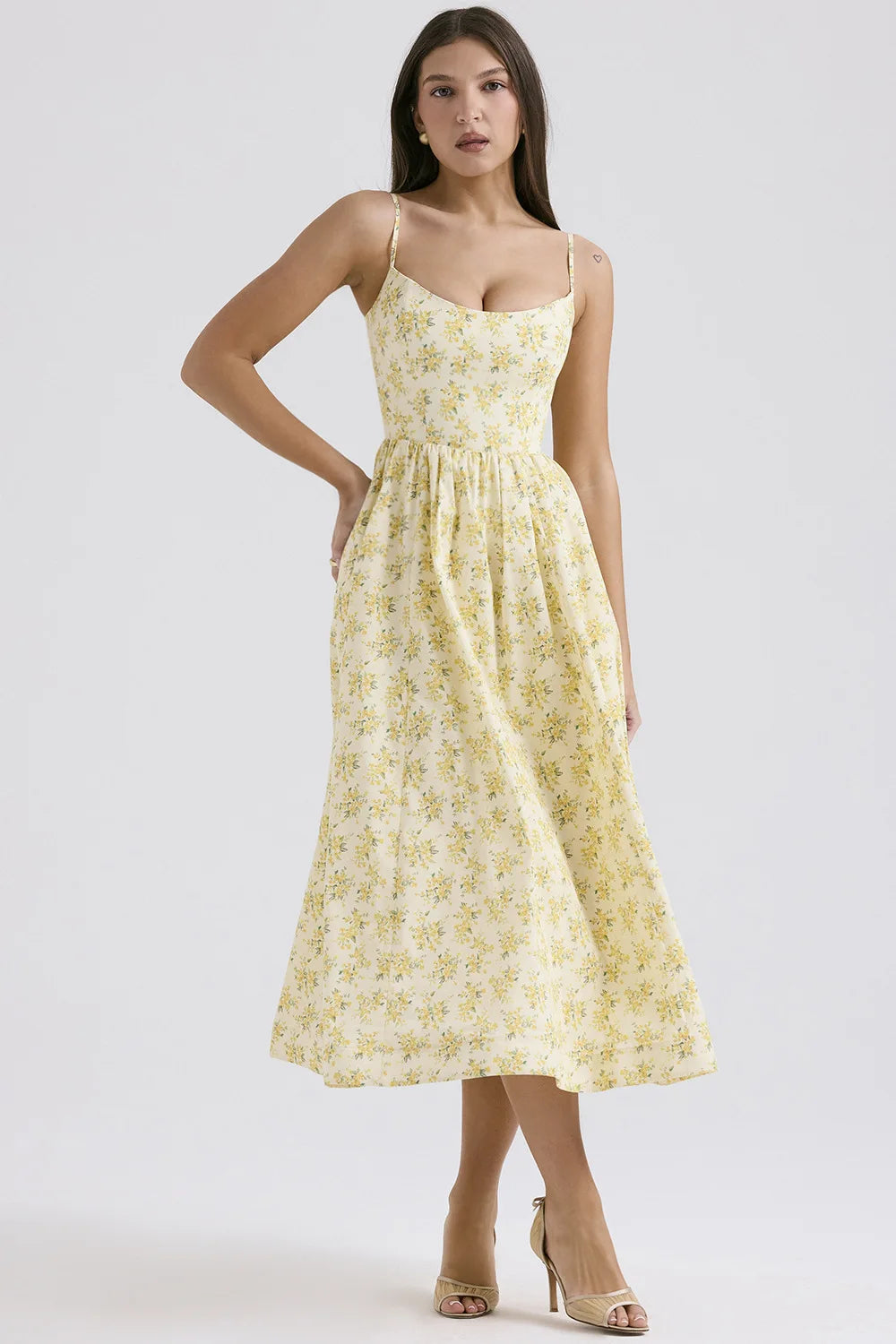 Elegant floral prints Dresses for summer women's dresses 2024 New Skinny Sexy Backless SLeeveless High Waist Maxi Sling Dress