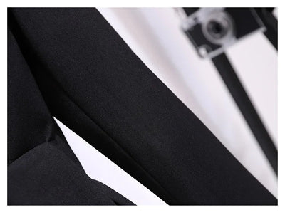 Blazer Women 2025 Spring New Fashion Women Clothing Suit Skirt Jacket Belt Waist Slim Suit Women Blazer Long Coat Black Blazers