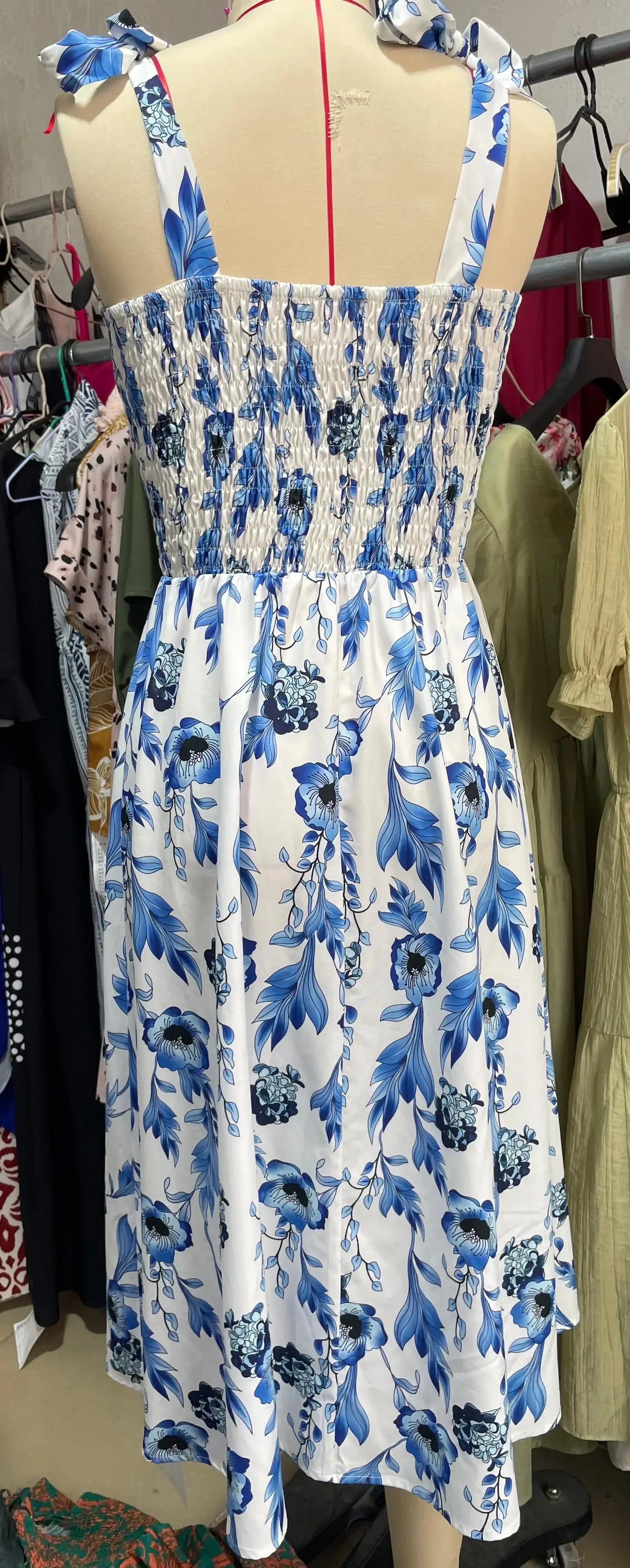 2025 New Summer Dresses for Women Sexy Print Spaghetti Strap Women Dress A-LINE Long Dress Women Vestidos De Verano Mujer Q110