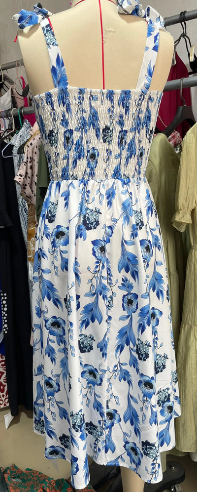 2025 New Summer Dresses for Women Sexy Print Spaghetti Strap Women Dress A-LINE Long Dress Women Vestidos De Verano Mujer Q110
