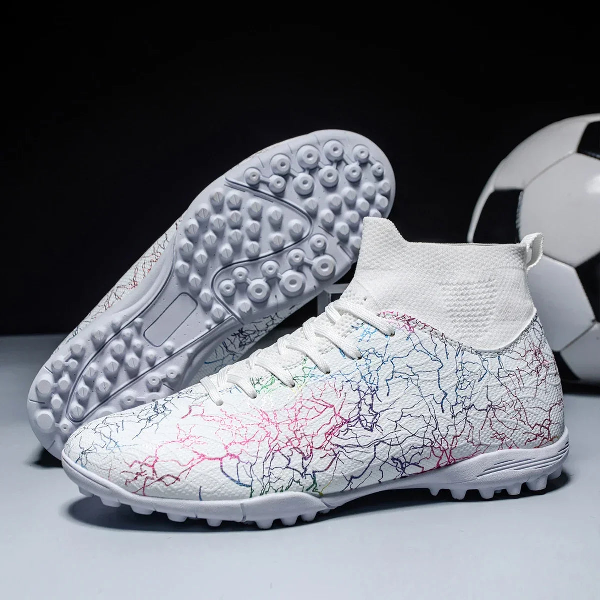 foodball shoes for men sneakers men futsal shoes soccer cleats Above the ankle but not to the knee Anti-slipcolumn sneakers men