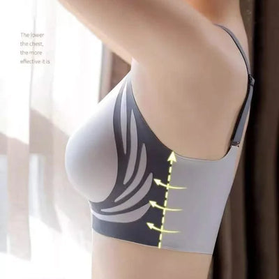 Plus Size Super Gather Push Up Bras Women Soft Support Seamless Underwear Female Full Cup Lift-Up Bras No Steel Sleepwear