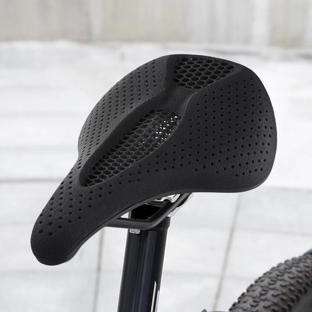 3D Printed Bicycle Saddle Comfortable Shock Absorption Saddles Ultralight Hollow-Out Breathable Bicycle Seat Bicycle Accessories