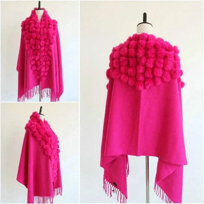 Winter Thick  Genuine Rabbit Fur Scarf for Women