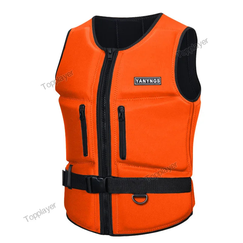 Life Jacket Wake Surfing Impact Vest Neoprene Life Jacket Wakesurf Comp Vest But Great for All Watersport Activities Life Jacket