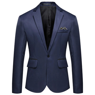 2025 Men's Formal Office Blazer Jacket Suits Solid Fashion Wedding Dress Suit Jacket Coat Male Oversized Casual Blazer Hombre - Elanique
