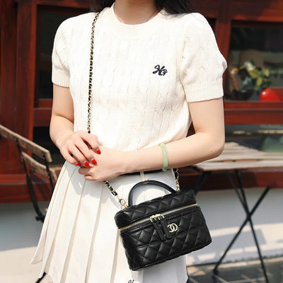 Fashion-Forward Women's Leather Handbag Crossbody Shoulder Bag Designer Inspired Tote Purse for Work and Social Events