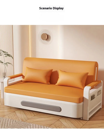 Wide 108cm Single person Bed Apartment Bedroom Living Room Folding 5cm sponge+2cm latex Telescopic Home Sofa Bed Dual-Purpose