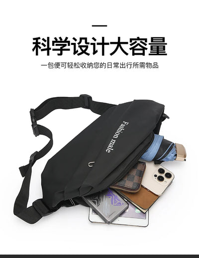 Men’s Fashion Crossbody Casual Bags Unisex Fashion Shoulder Bag Adjustable Strap Durable Daily Use Sling Bag