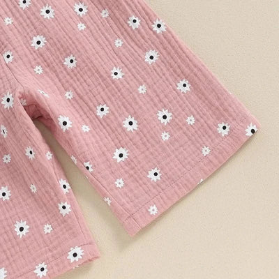Toddler Kids Clothes Girls Summer Overalls Cotton Floral Print Backless Bowknot Rompers Jumpsuits  Baby Clothing