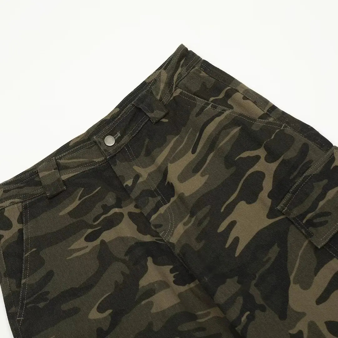 Simple Straight Trousers for Men Camouflage Pants New Casual Pants Man Lazy Comfortable New Literature and Art Trend